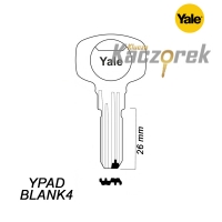 Mieszkaniowy 126 - klucz surowy mosiężny - Yale YPADBLANK 4